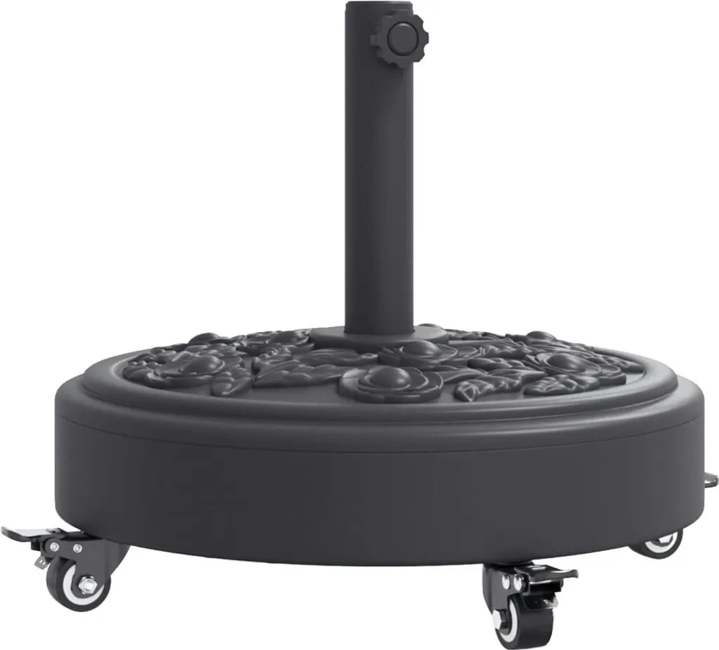 Base Ombrellone con Ruote 27kg Palo Ø38/48mm - Supporto Rotondo Professionale