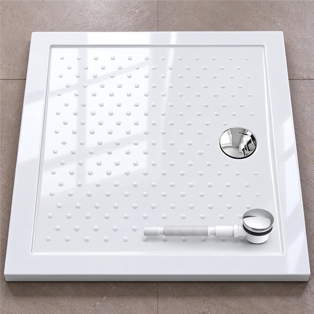 doporro Duschtasse Duschwanne Anti-Rutsch 75x90x4 flach Produktbild 