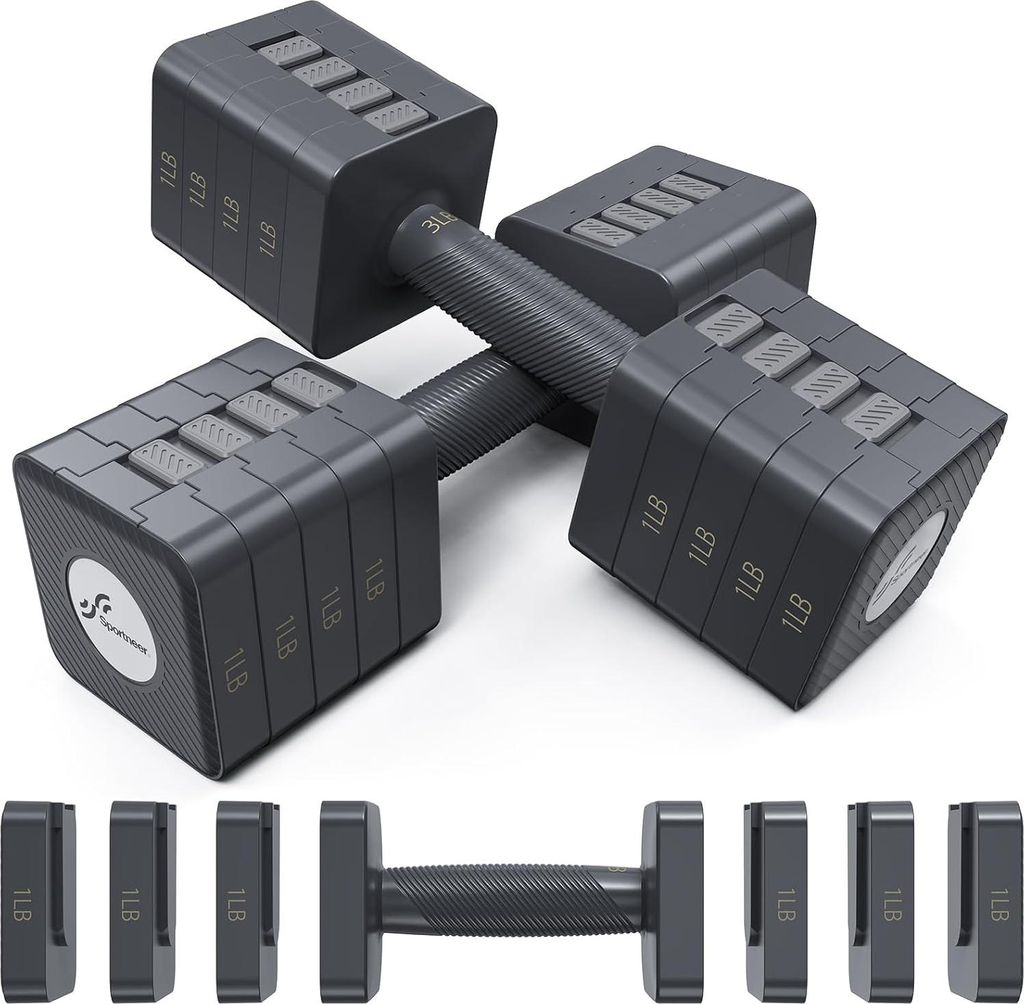 Verstellbares Kurzhantelset - 5-in-1 Gewichte für Home Workouts