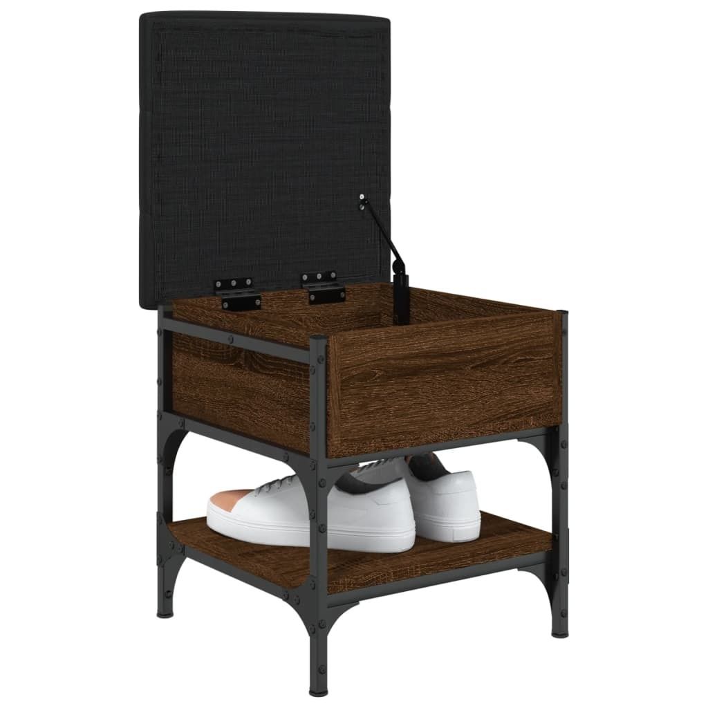 VidaXL Banc à Chaussures Avec Siège Coussin - Meuble Rangement Moderne Chêne Sonoma 85,5x42x57,5 Cm