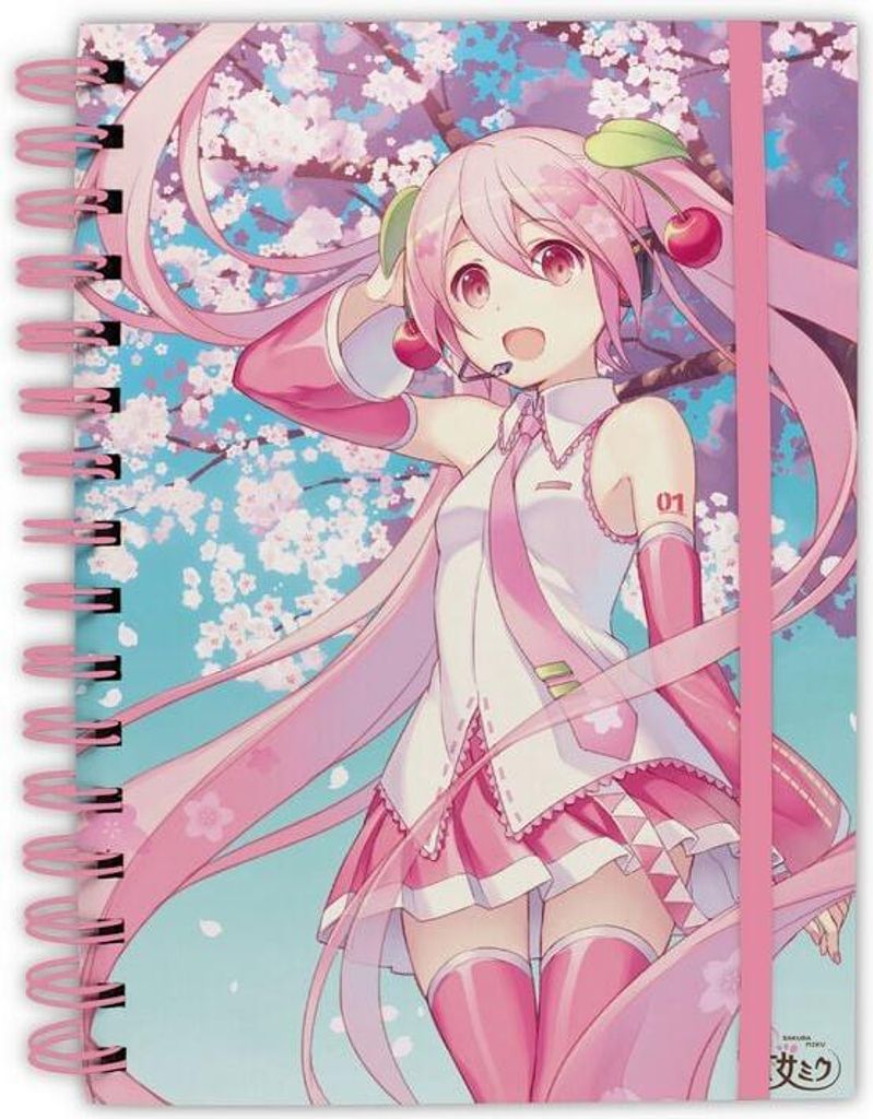 HATSUNE MIKU - Notebook A5 Spirale \Cherry Blossom\""