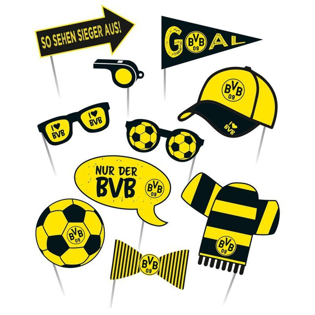 Fotorequisiten-Set BVB Dortmund Papier 10-teilig Produktbild 