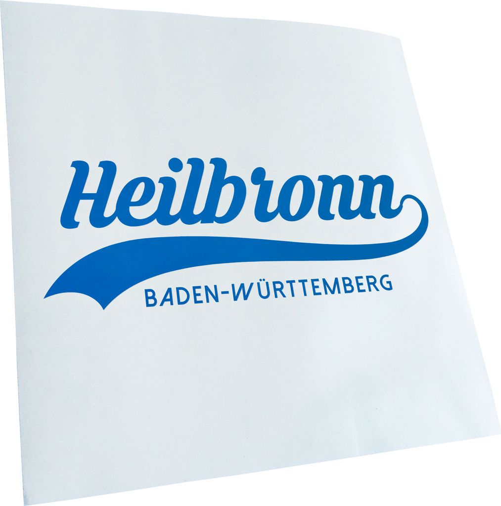 Kiwistar - Autoaufkleber - Heilbronn Baden-Württemberg - Blau - 40x14cm - Aufkleber für Auto, Laptop, Fahrrad, LKW, Motorrad mehrfarbig JDM Decal...