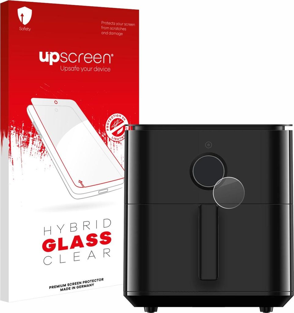 upscreen Schutzglas für Xiaomi Air Fryer 6.5 L Schutzfolie Panzer Folie Glas Display Schutz klar