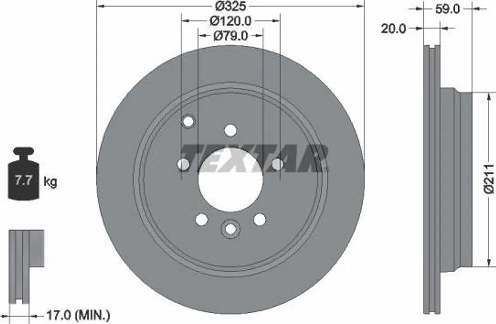 Disque de frein haute teneur en carbone TEXTAR 92147603