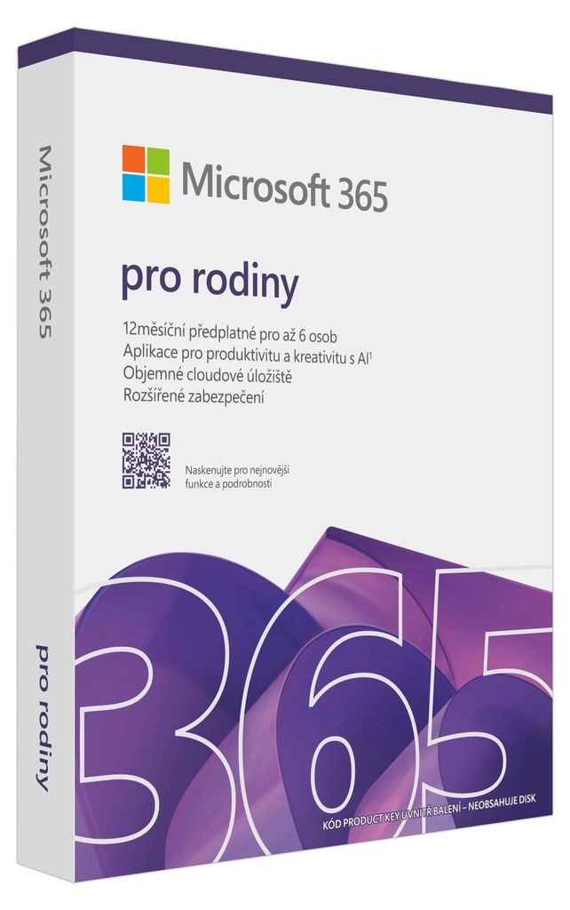 Microsoft 365 Family FY25H2 Mac/Win, 1 Rok, CZ