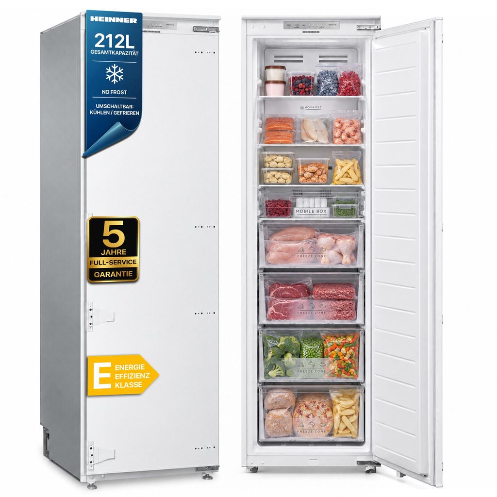Heinner HFF-BIM212NFCE++, 212 l, 10 kg/24h, SN-T, Produktbild 