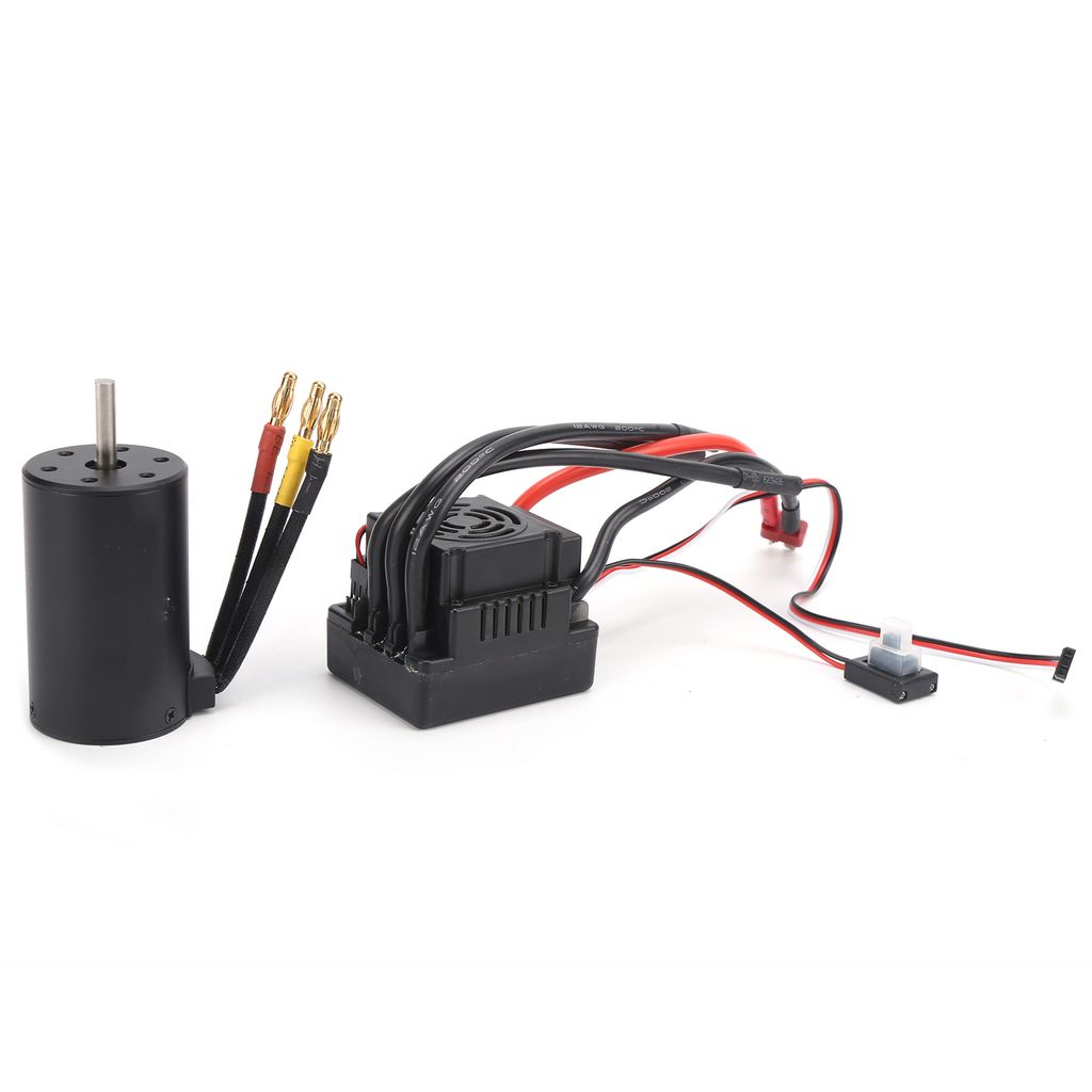 Wasserdichtes RC 3660 3300KV 4 Pole Brushless Motor mit 80A ESC Combo Set für 1/8 RC Car