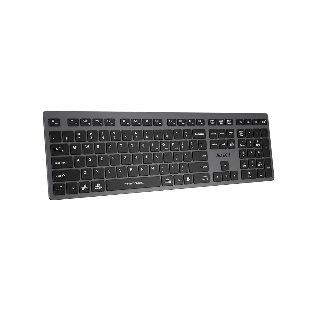 Clavier sans fil A4tech FBX50C gris avec connexion Bluetooth et 2,4 GHz