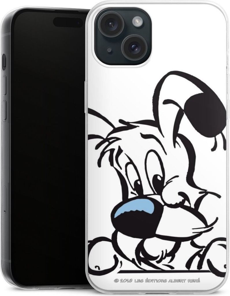DeinDesign Slim Hülle für Apple iPhone 15 Plus Silikon Case Ultra Dünn Handyhülle Comic Idefix Offizielles Lizenzprodukt