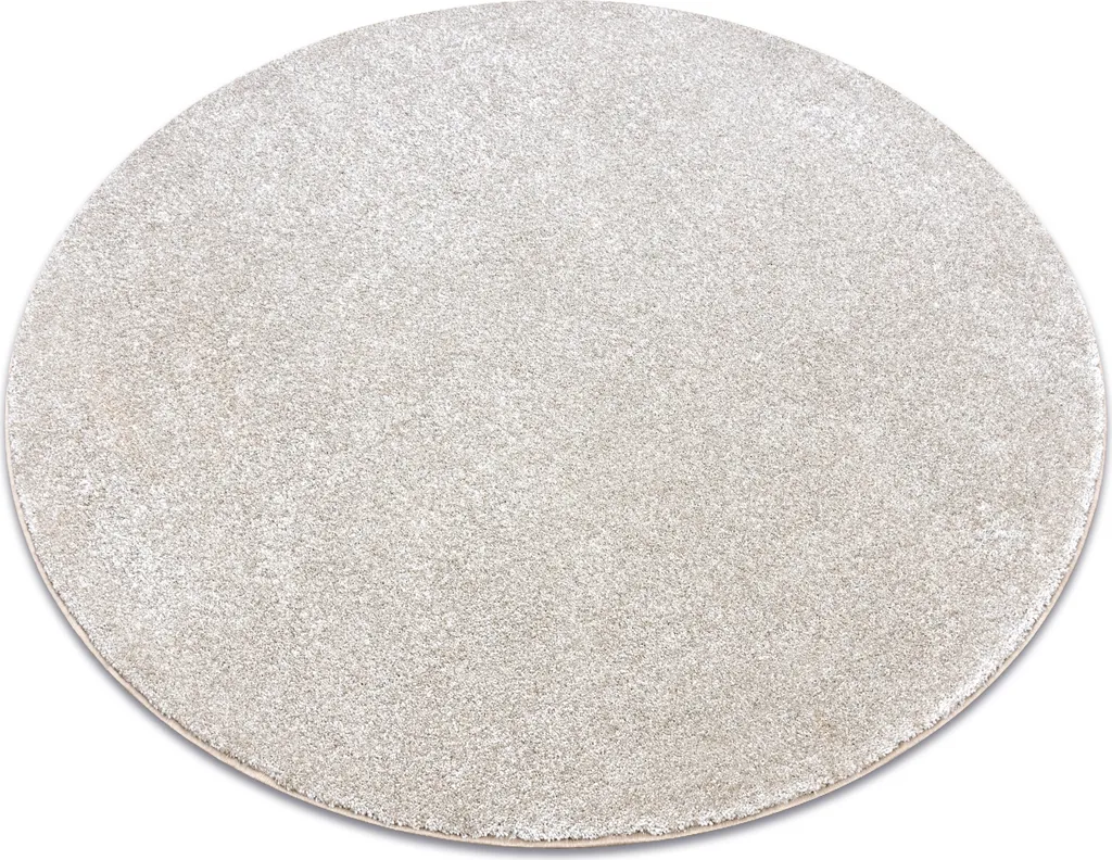Tapis cercle San Miguel crème 031 style uni beige rond diamètre 100 cm