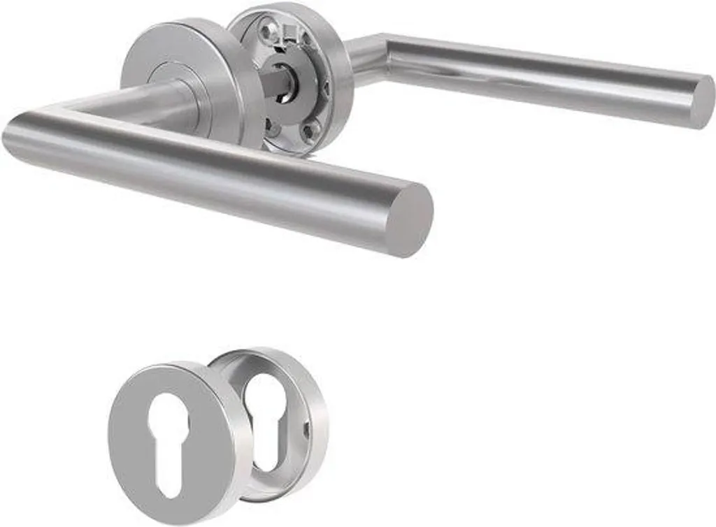 Poignée de porte pour rénovation intérieure argentée style moderne - 1 pc