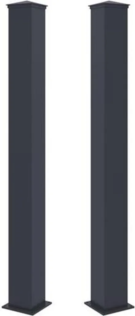 Remplacer piliers béton par colonnes G21 alu 15x166 cm anthracite lot