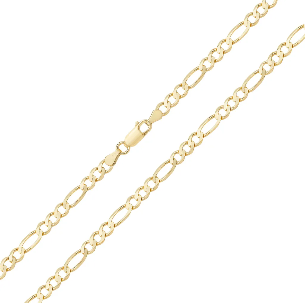 Bracelet Or Jaune 9 Carats Maille Large 5mm - Longueur 18cm TRS19352