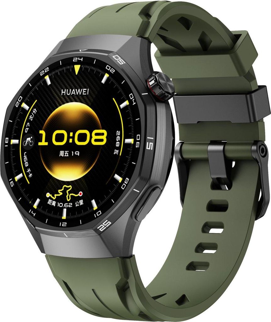 Stravo 20 mm Silikon Sportarmband Racing Design für Samsung Galaxy Watch 7 6 5 4 FE und Garmin Vivoactive Venu Forerunner Vivomove - Grün