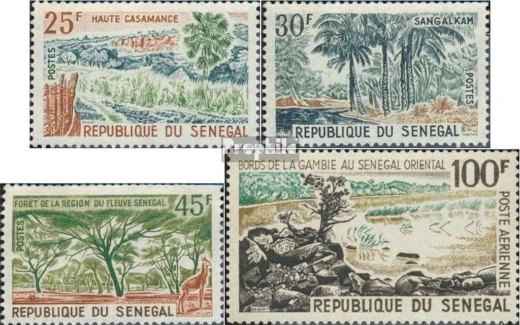 Briefmarken Senegal 1965 Mi 298-301 (kompl.Ausg.) postfrisch Landschaften