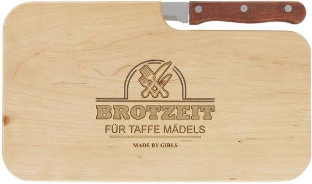 Planche à découper en bois pour femme et enfant avec couteau de cuisine