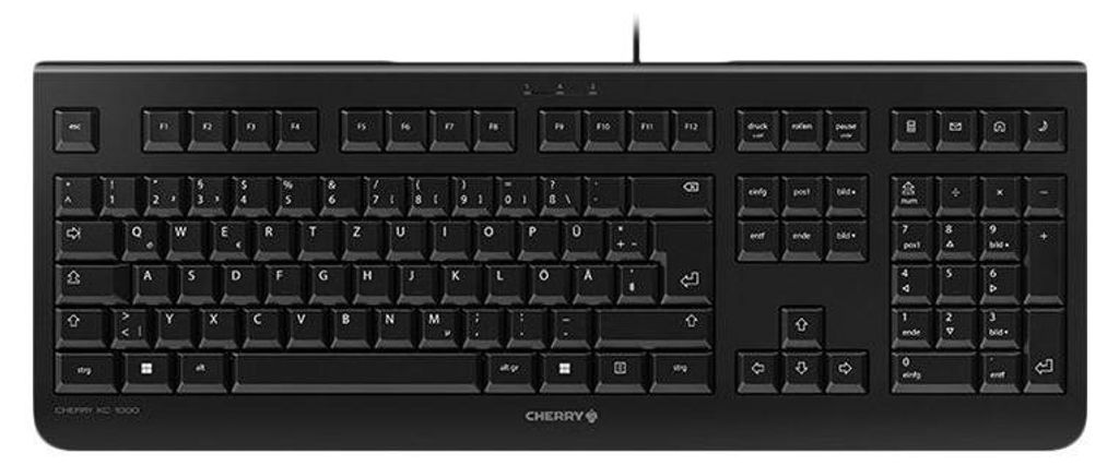 CHERRY KC 1000, Kabelgebundene Tastatur, Schwarz, USB Produktbild 