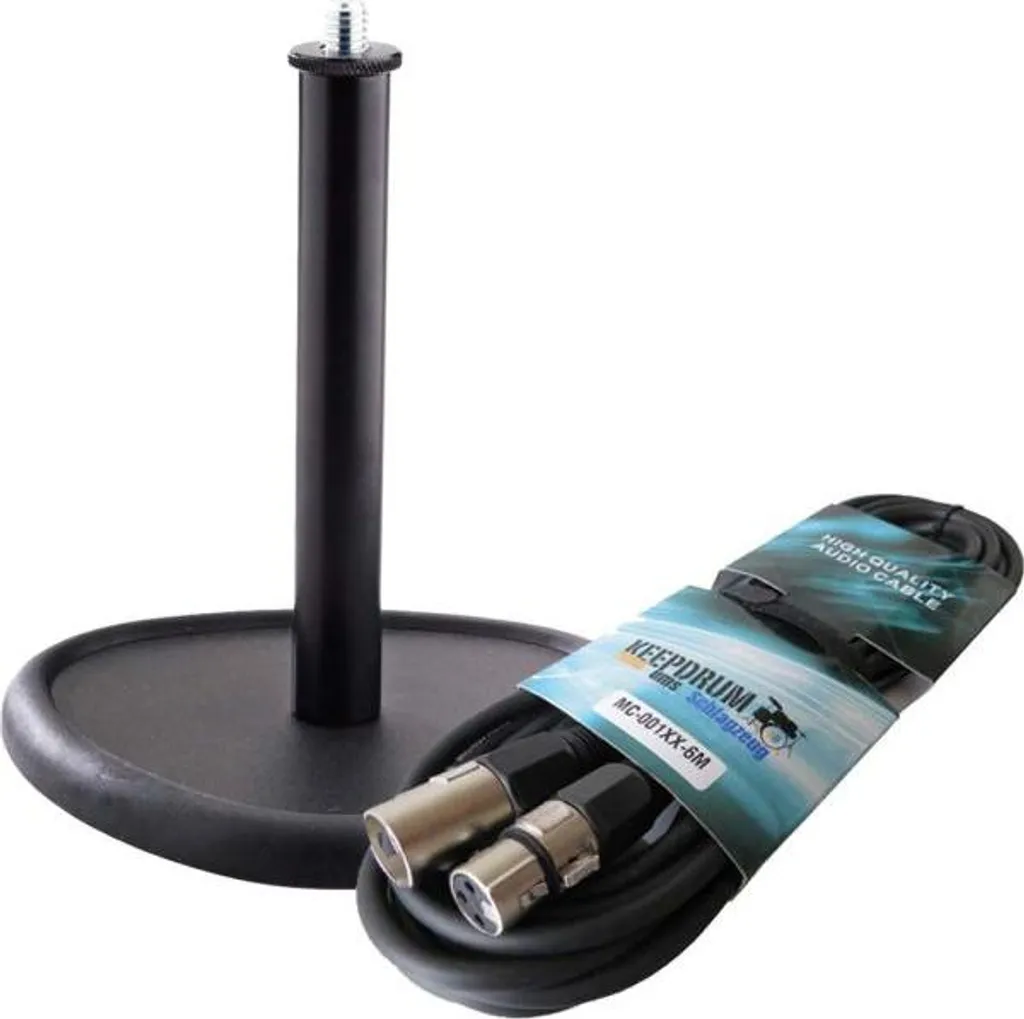 K&M 232 Supporto Mic Tavolo + Cavo XLR: Setup Studio Professionale