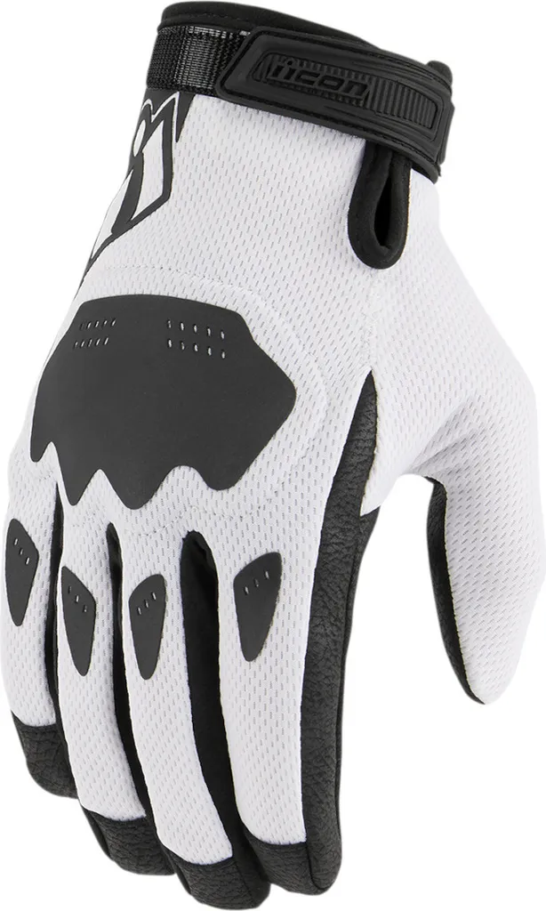 Gants Icon Hooligan blancs 3XL : fini les mains serrées à moto