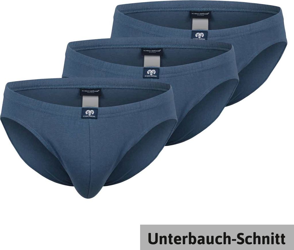 Ceceba 3er-Pack Unterbauch-Stretch-Slips XXL blau