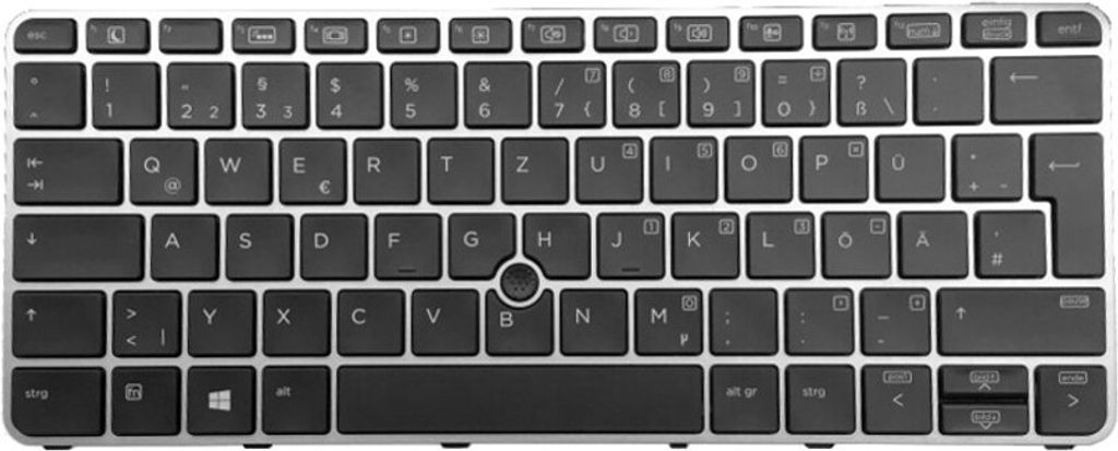 Original Tastatur Deutsch QWERTZ ersetzt HP EliteBook 826630-041 813301-041 für EliteBook 725 G3, 725 G4 mit Trackpoint und Hintergrundbeleuchtung