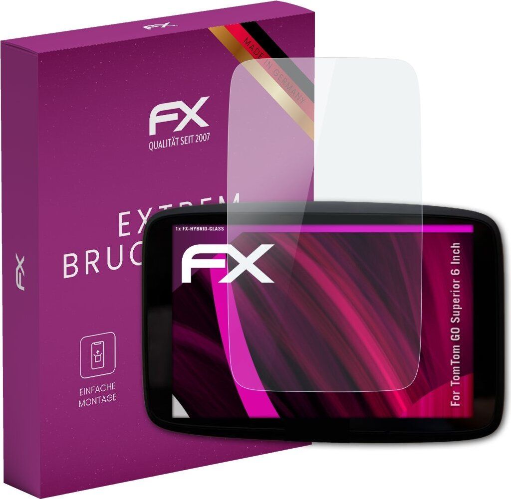 atFoliX FX-Hybrid-Glass Displayfolie kompatibel mit TomTom Produktbild 