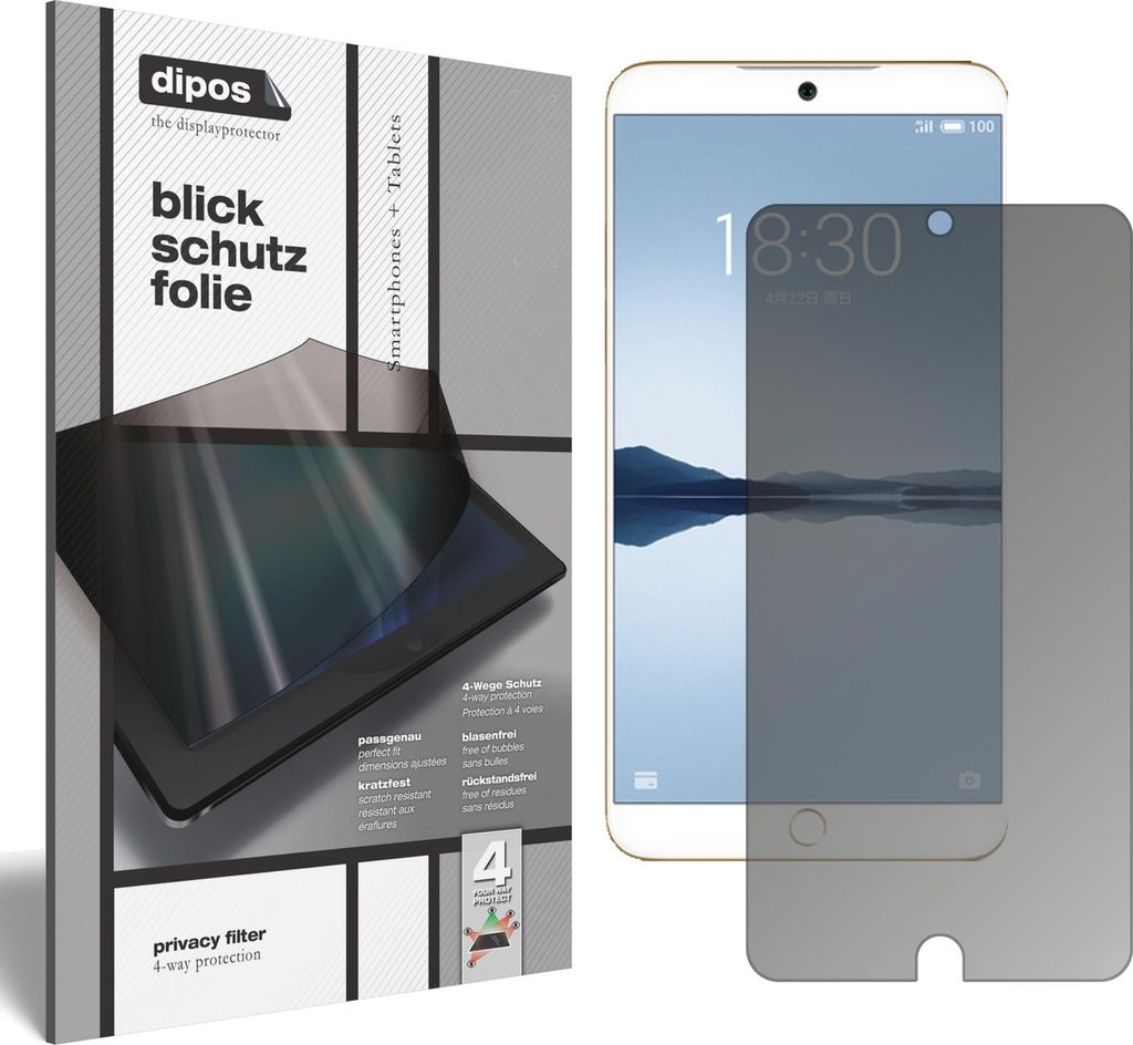 NBR dipos Blickschutzfolie Meizu 15 Plus
