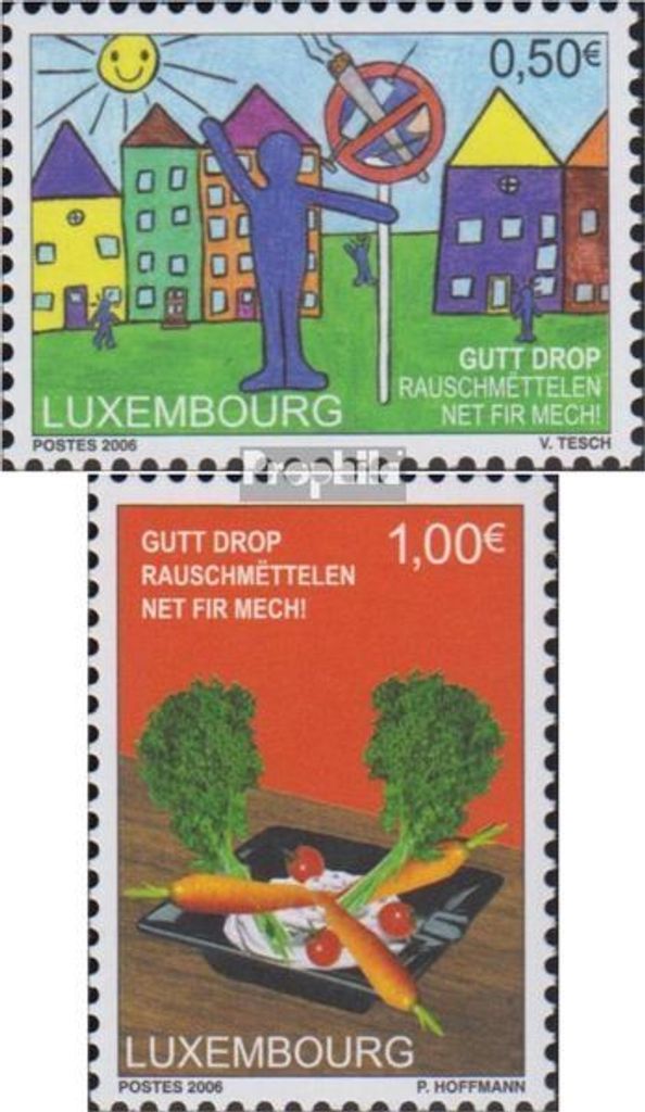 Briefmarken Luxemburg 2006 Mi 1718-1719 (kompl.Ausg.) postfrisch Drogen