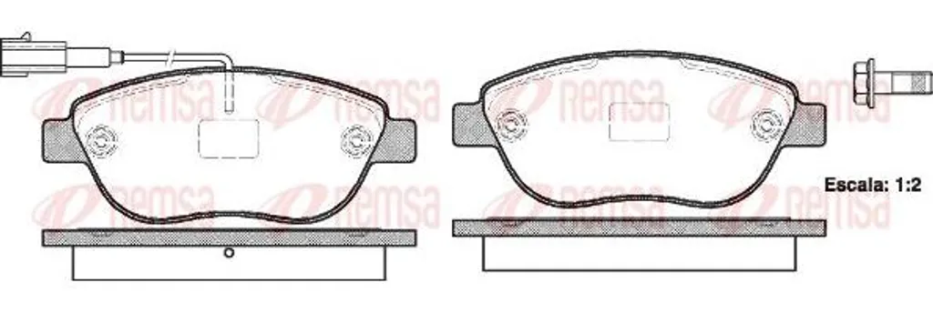 Plaquettes de Frein REMSA 0859.11 pour Fiat 500 et Grande Punto OE 77365468