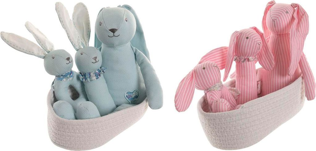 Plüschtier Home ESPRIT Blau Rosa Polyester Für Kinder (2 Stück)