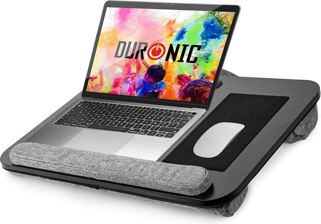 Duronic DML433 Laptopständer mit Handgelenkpolster | Ergonomischer Laptop Tisch mit Kissen | Laptop Halterung mit Schaumstoffkissenstütze |Große...