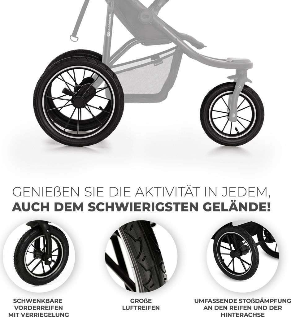 Kinderkraft HELSI 2 Kinderwagen bis 27 kg - Grau