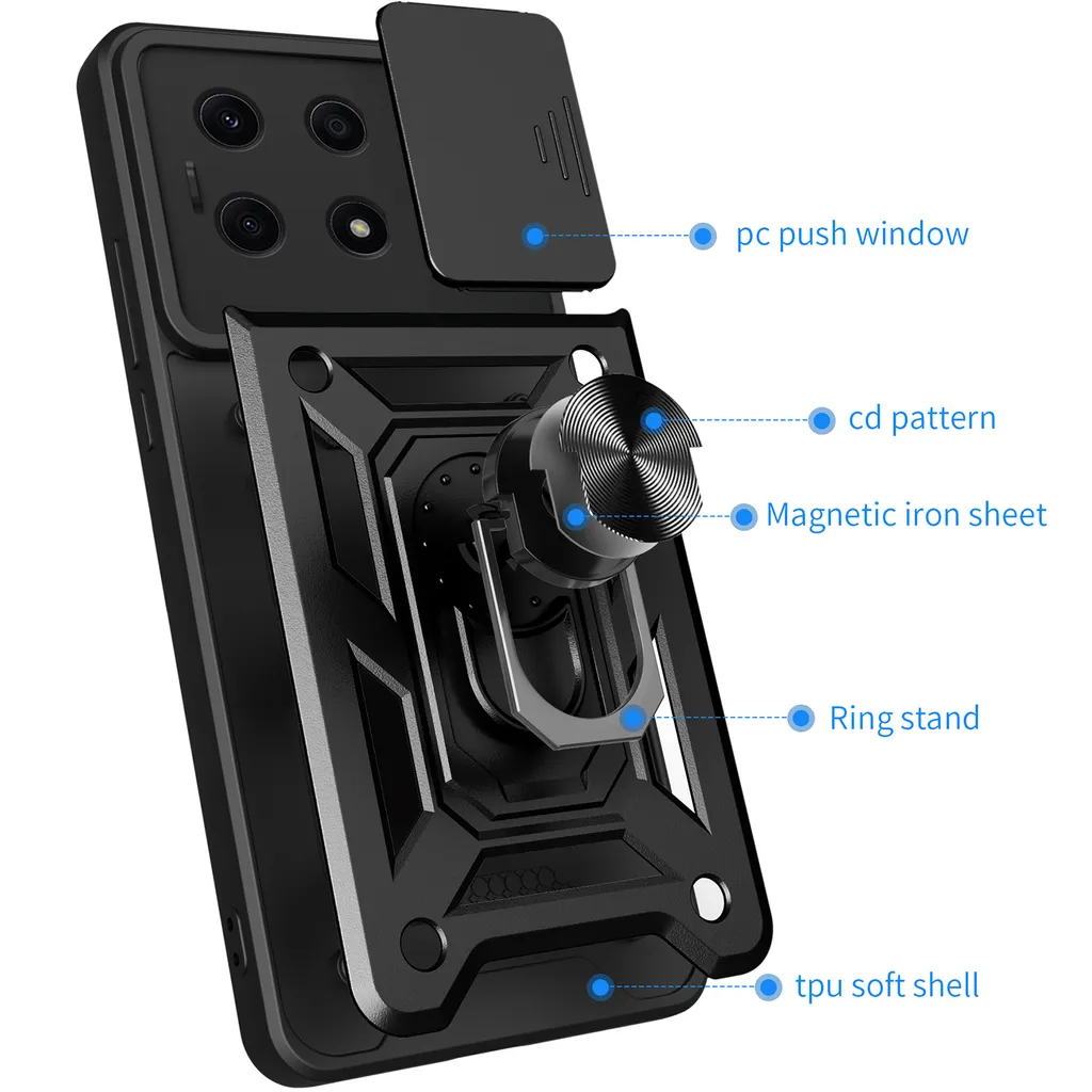 Custodia Honor X8a Silicone Argento: Design con Anello e Protezione - 4