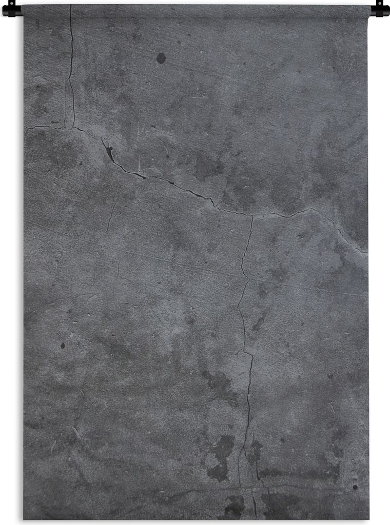 MuchoWow Wandteppich Wandbehang Industriell - Beton - Grau - Schiefer - Retro 60x90 cm Tapisserie Dekoration Wandtuch - Foto-Teppich - Abwaschbar