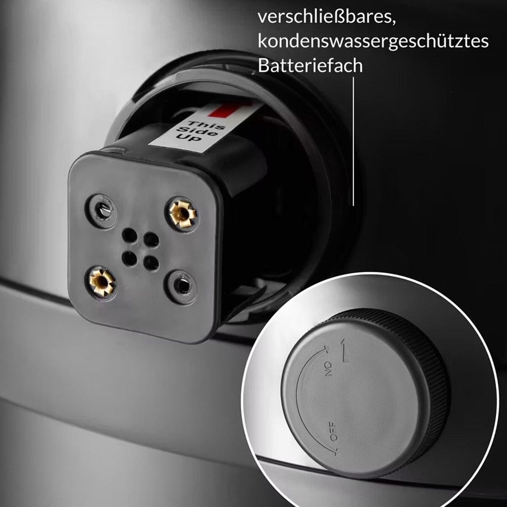 Sensor-Abfalleimer 50 l, Schwarz, Edelstahl Mülleimer