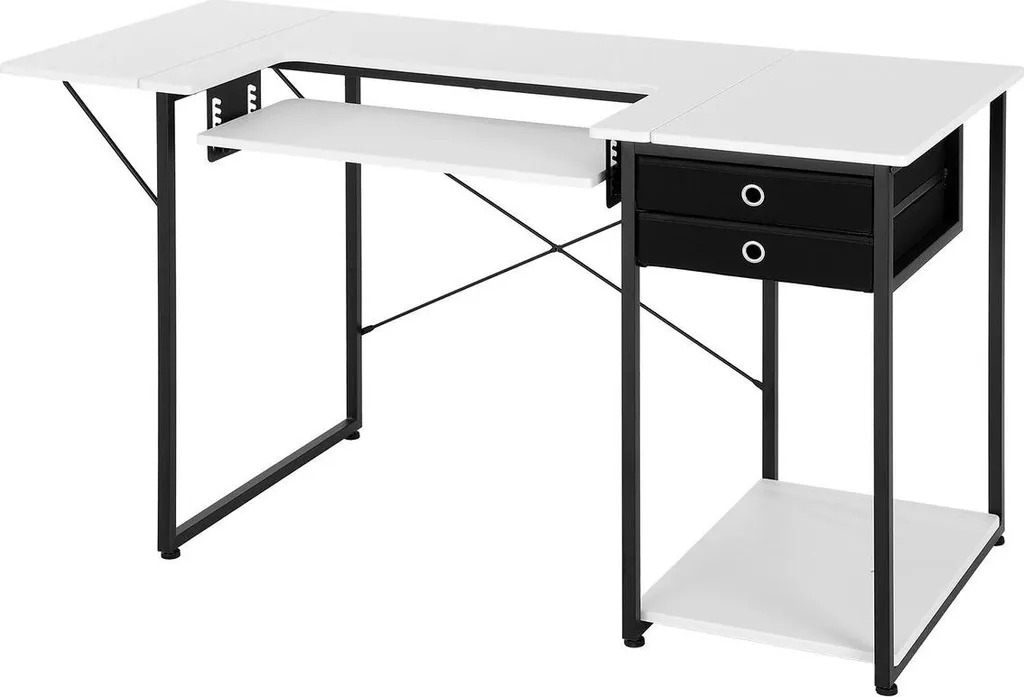 Meuble machine à coudre polyvalent avec tiroirs de rangement modulables - 9