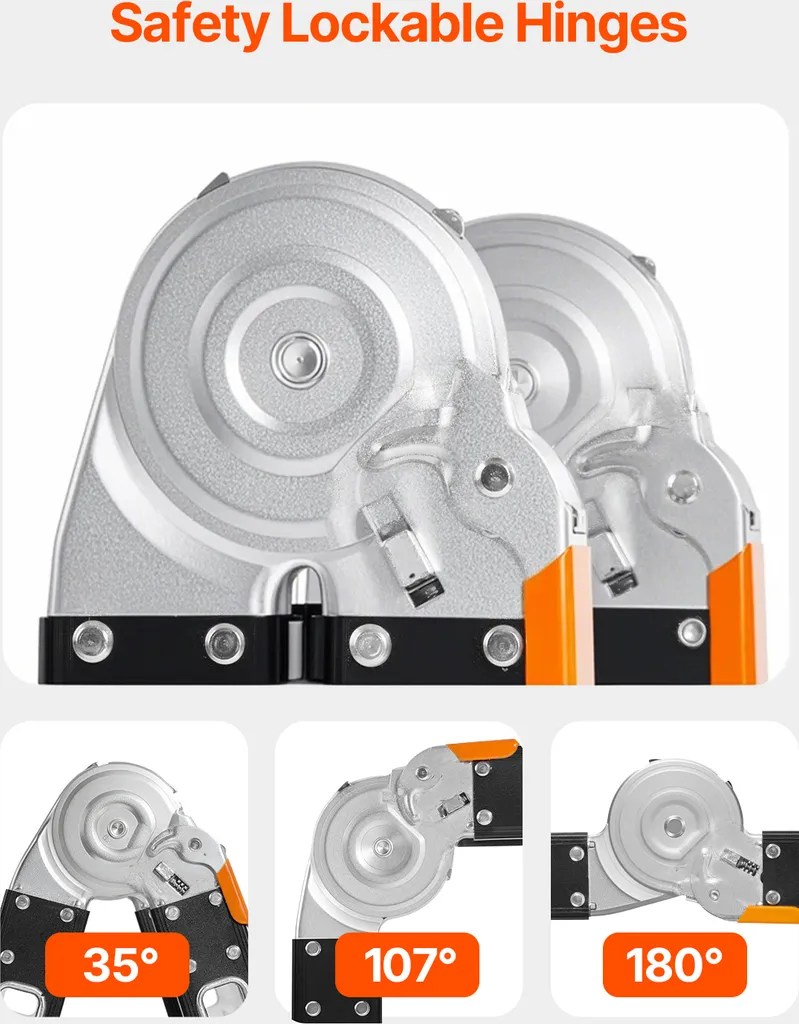 Échelle transformable 7 positions en aluminium - Échafaudage de 3,55m - 4