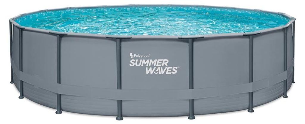 Summer Waves Elite Frame Pool Aufstellpool rund Komplettset Produktbild 