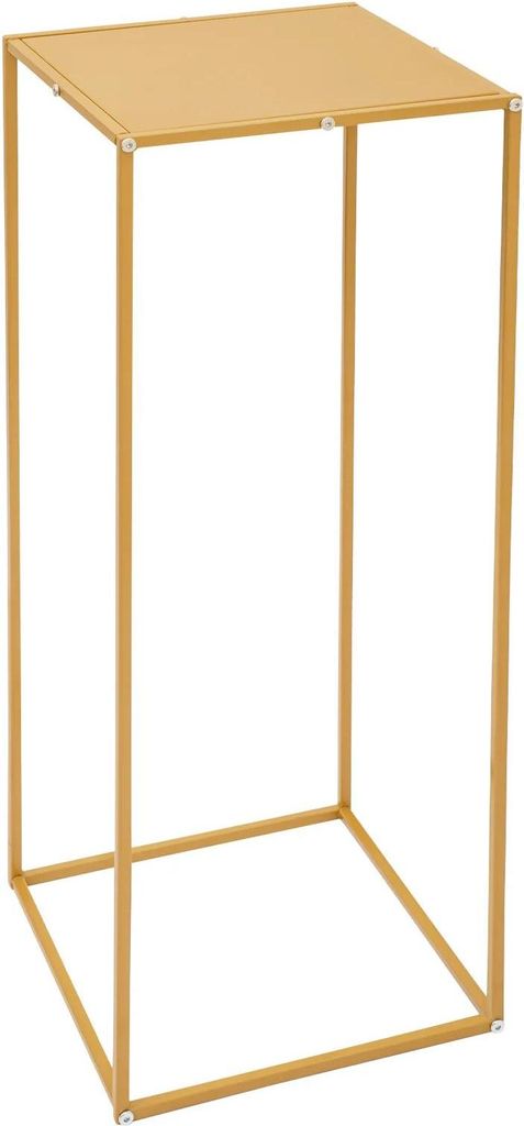 Blumenständer für Hochzeit - Rechteckiger Geometrischer Metallständer - 10 Stück - 30×30×80 cm - Größe L - Gold