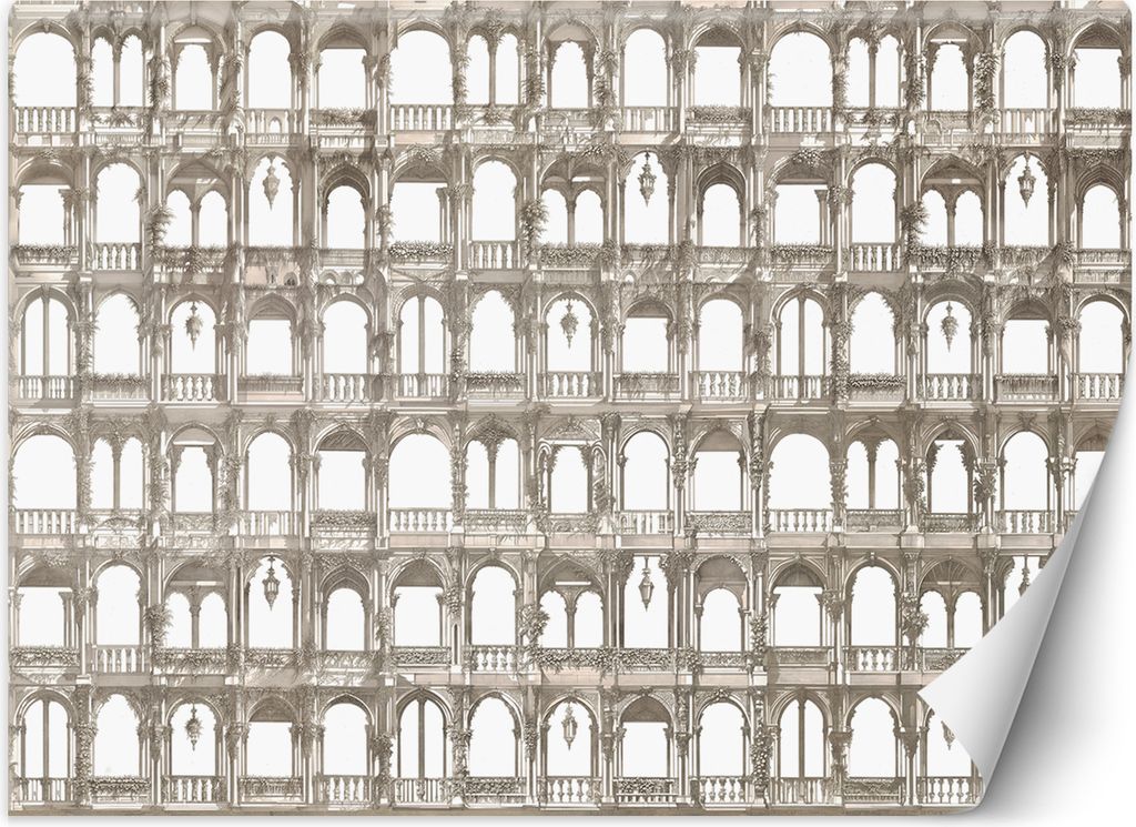 Vlies fototapete Antike Gebäude Architektur 450x315 cm Feeby Beige inkl. Kleber einfache Montage