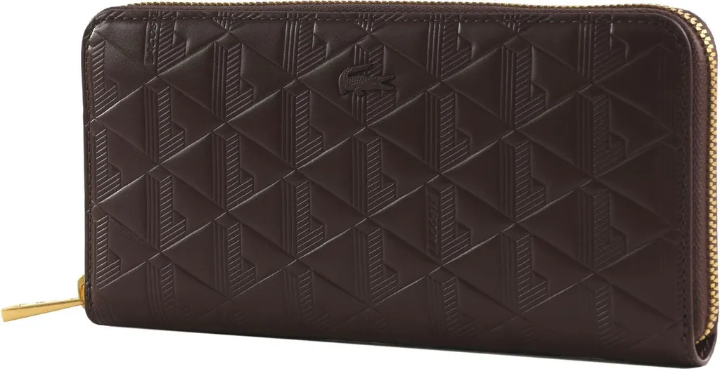 Portefeuille Lacoste Compact Marron Idéal pour Voyager avec Style
