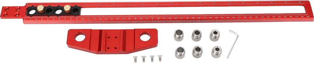 Règle de positionnement bois 50 cm pour assemblages de meubles