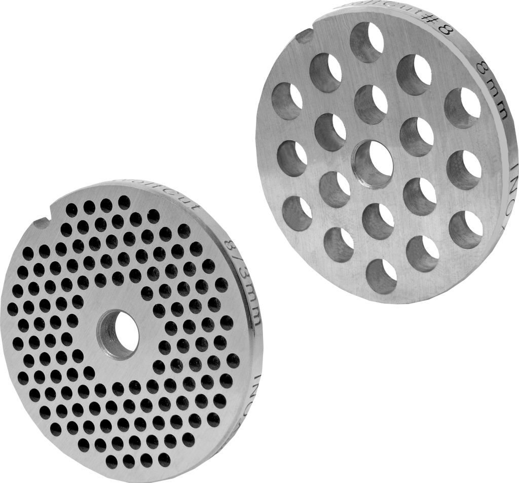 Fleischwolfscheibensatz 3 mm + 8 mm Bohrung für alle gängigen Fleischwolf Größen 8