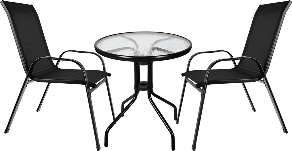 Balkonmöbel-Set - Tisch + 2 Stühle Produktbild 