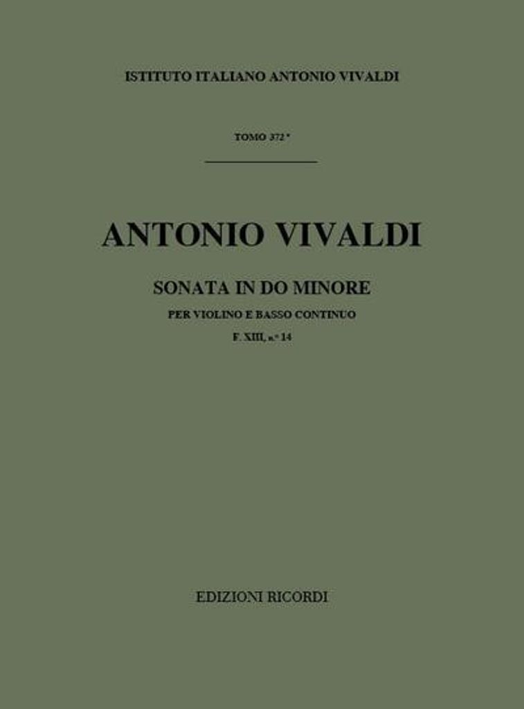 Sonate c-Moll RV6 für Violine und BcPartitur