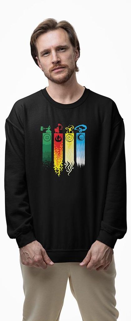 D&B Design Uni Pullover SWAN00002 Last Air Binder Schwarz-Größe S