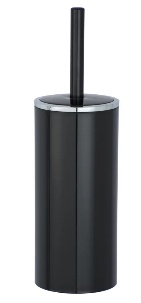 Porte-brosse WC Inca Black noir - Ensemble hygiénique au design urbain
