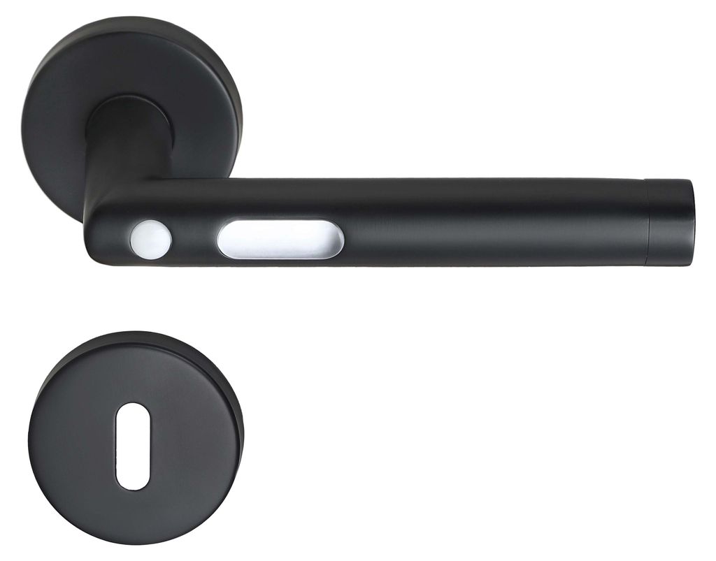 Orbit LED-Türgriff MeinTürgriff Türdrücker BB PZ WC schwarz Produktbild 
