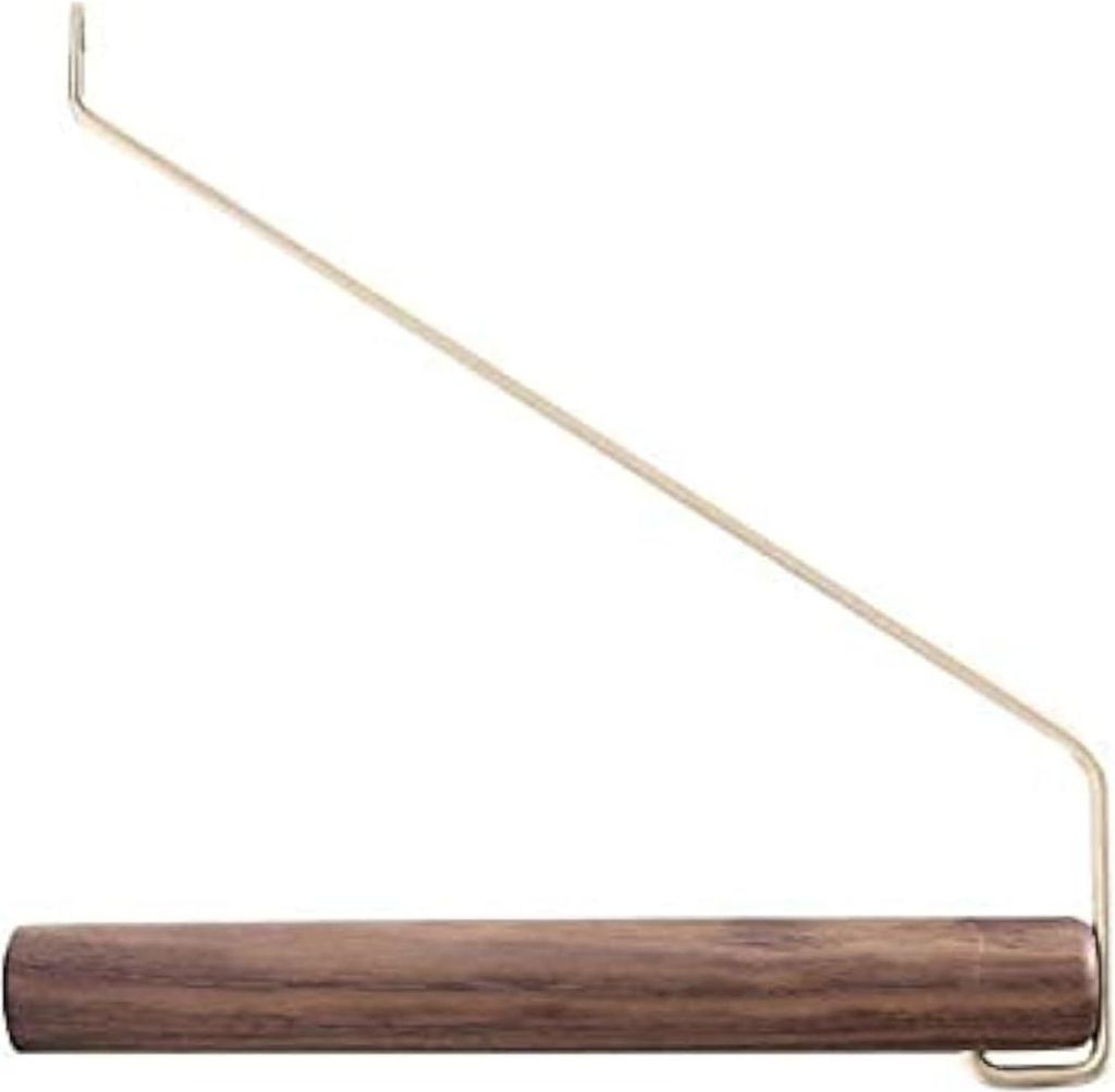 Wandhaken aus Holz mit Messingakzenten - Stilvolle Garderobe - 1 Stück - Walnuss